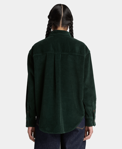 Camisa de pana para mujer, Verde