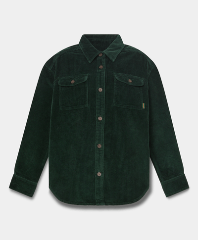 Camisa de pana para mujer, Verde