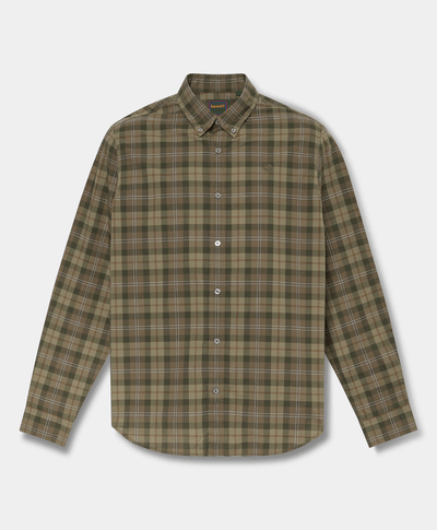 Camisa de popelín a cuadros de corte regular para hombre, Multicolor