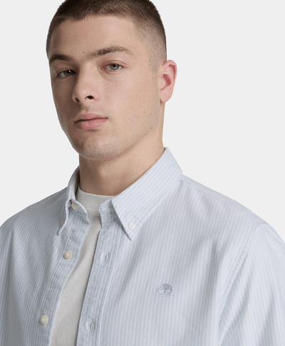 Camisa Oxford a rayas Lake Warner para hombre, Azul