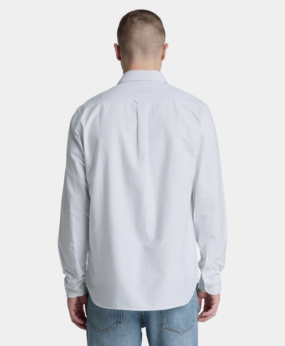 Camisa Oxford a rayas Lake Warner para hombre, Azul