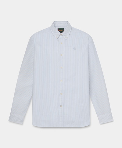 Camisa Oxford a rayas Lake Warner para hombre, Azul
