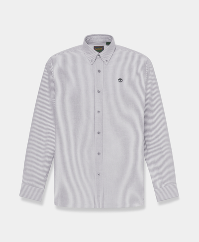 Camisa Oxford a rayas Lake Warner para hombre, Negro