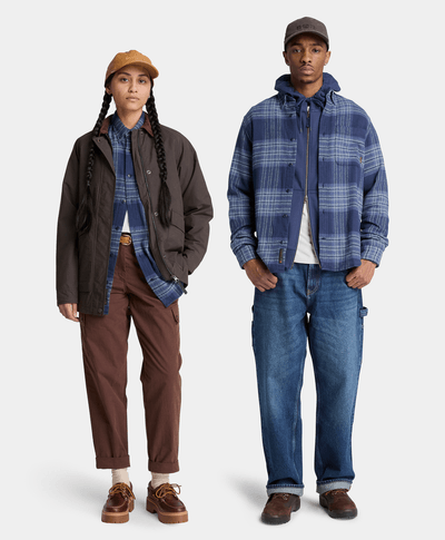 Camisa regular de cuadros para hombre, Azul