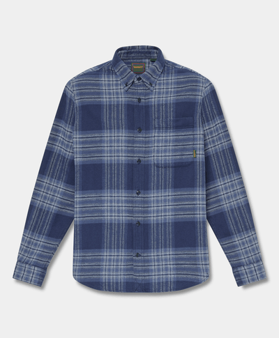 Camisa regular de cuadros para hombre, Azul