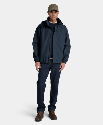 Chamarra bomber impermeable para hombre, Azul