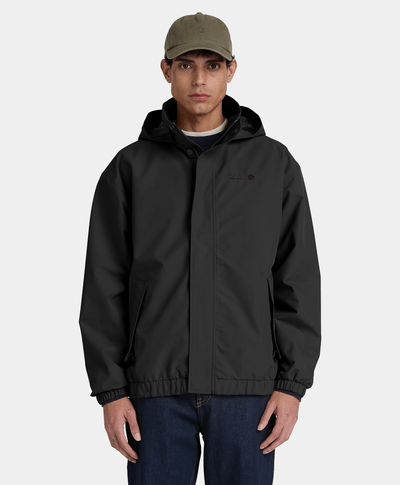 Chamarra bomber impermeable para hombre, Negro