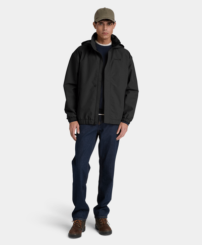 Chamarra bomber impermeable para hombre, Negro