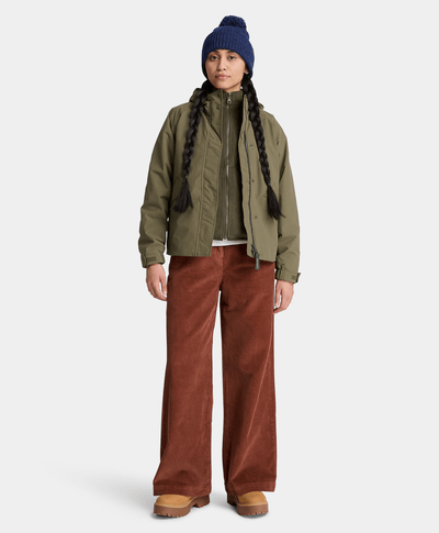 Chamarra impermeable 3 en 1 para mujer, Verde