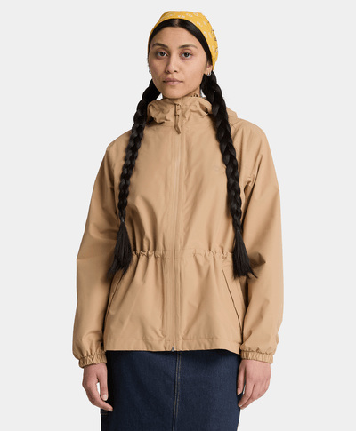 Chamarra impermeable para mujer, Beige