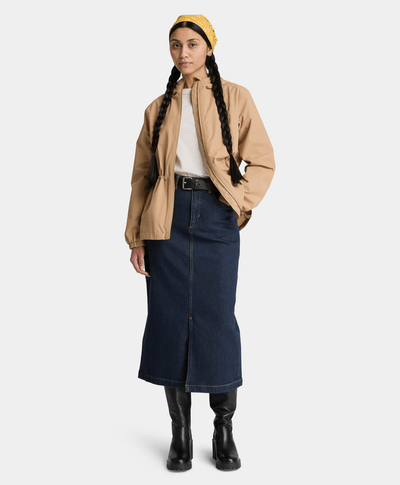 Chamarra impermeable para mujer, Beige