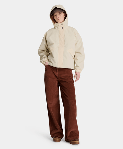 Chamarra impermeable para mujer, Blanco