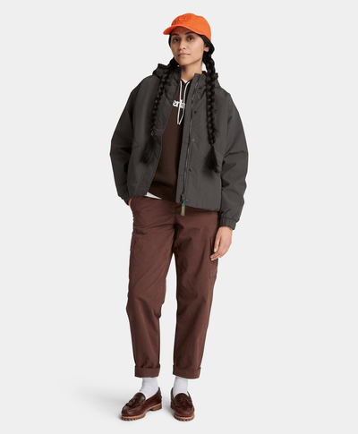 Chamarra impermeable para mujer, Negro