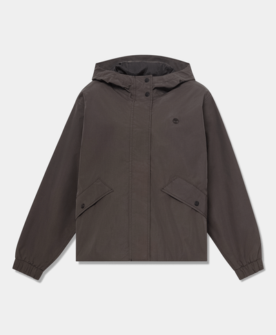 Chamarra impermeable para mujer, Negro