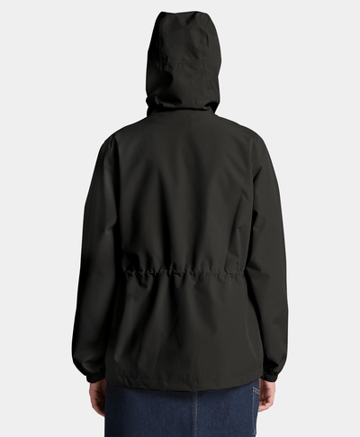 Chamarra impermeable para mujer, Negro