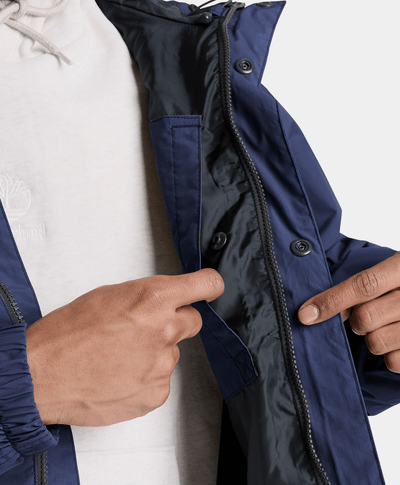 Chamarra impermeable Weatherline para hombre, Azul