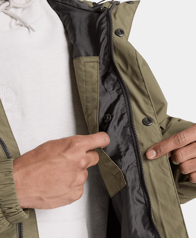 Chamarra impermeable Weatherline para hombre, Verde