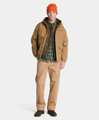 Chamarra impermeable y aislante Weatherline para hombre, Amarillo
