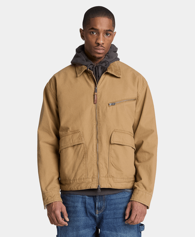 Chamarra Strafford de algodón para hombre, Amarillo