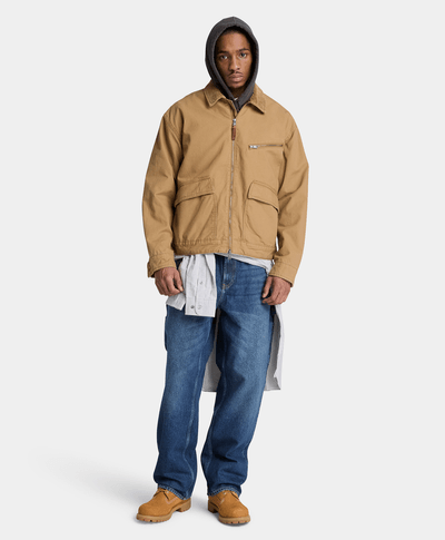 Chamarra Strafford de algodón para hombre, Amarillo