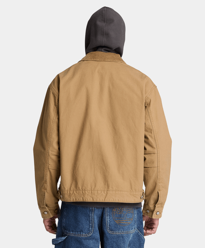 Chamarra Strafford de algodón para hombre, Amarillo