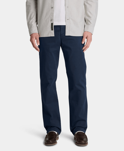 Pantalón chino recto para hombre, Azul