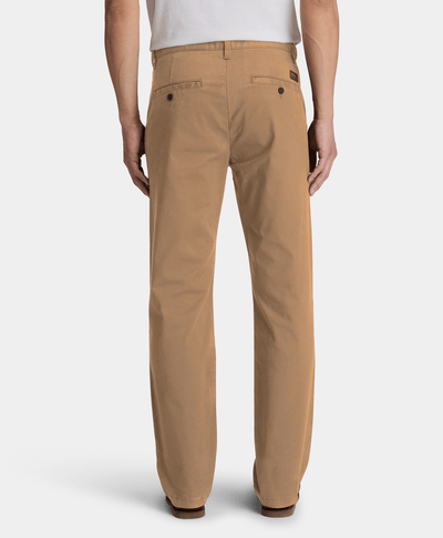 Pantalón chino recto para hombre, Beige