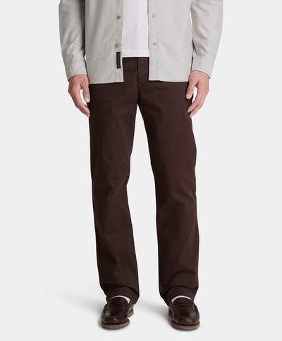 Pantalón chino recto para hombre, Café