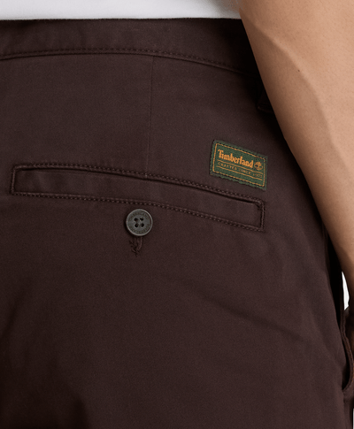 Pantalón chino recto para hombre, Café