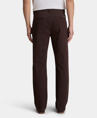 Pantalón chino recto para hombre, Café