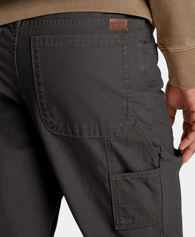 Pantalón de carpintero de algodón Rindge para hombre, Negro