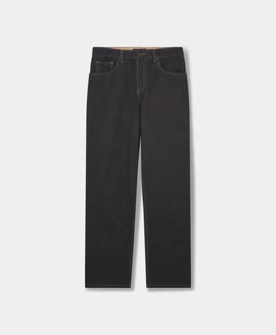 Pantalón de carpintero de algodón Rindge para hombre, Negro