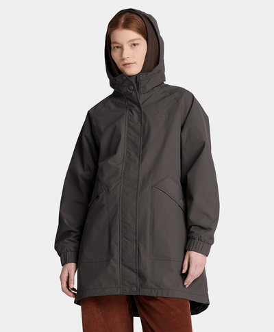 Parka impermeable para mujer, Negro