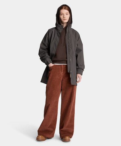 Parka impermeable para mujer, Negro