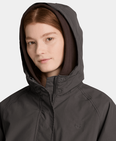 Parka impermeable para mujer, Negro
