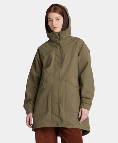 Parka impermeable para mujer, Verde
