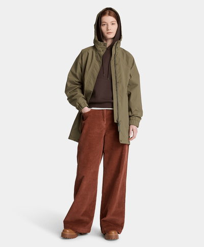 Parka impermeable para mujer, Verde