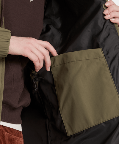 Parka impermeable para mujer, Verde