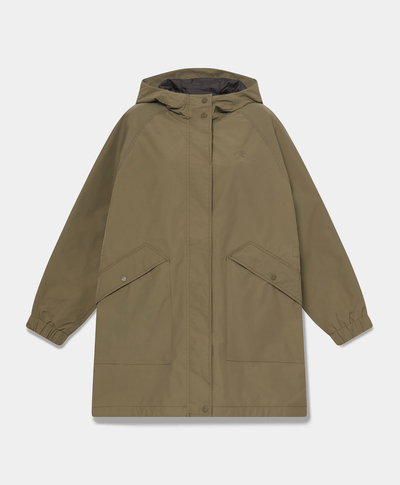 Parka impermeable para mujer, Verde