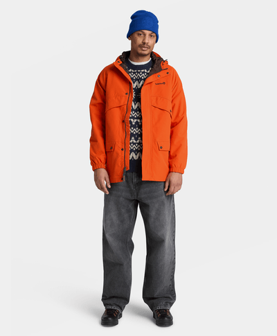 Parka Impermeable Weatherline para hombre, Naranja
