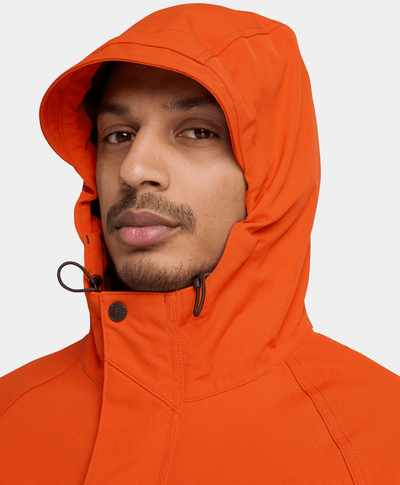 Parka Impermeable Weatherline para hombre, Naranja