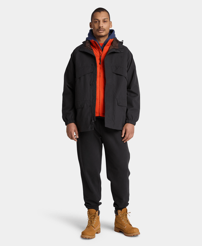 Parka Impermeable Weatherline para hombre, Negro