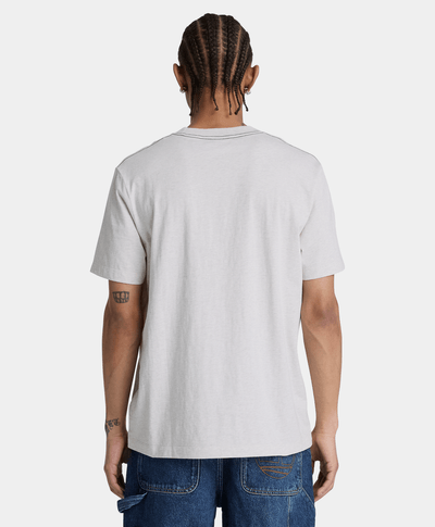 Playera de manga corta bordada para hombre, Beige