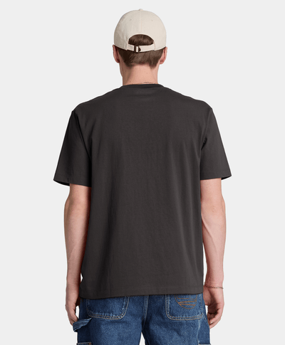 Playera de manga corta bordada para hombre, Negro
