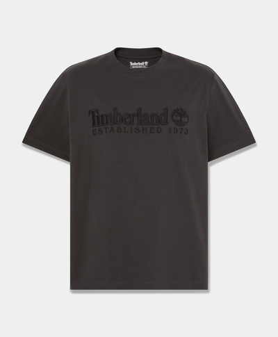 Playera de manga corta bordada para hombre, Negro