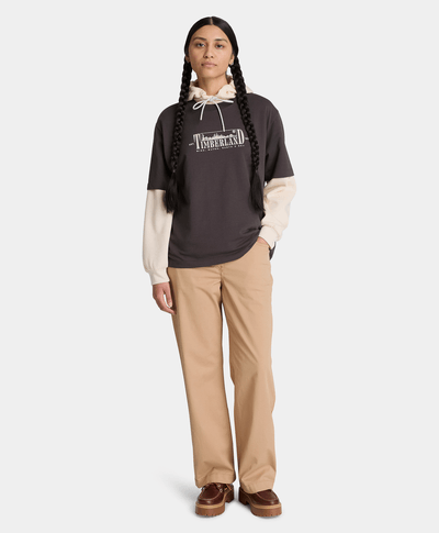 Playera de manga corta con estampado para mujer, Negro