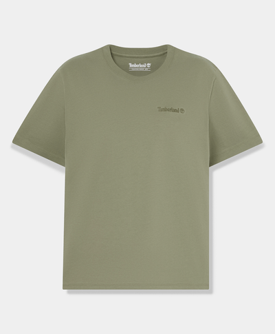 Playera de manga corta con logotipo bordado para mujer, Verde
