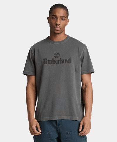 Playera de manga corta deslavada South Cabot para hombre, Verde