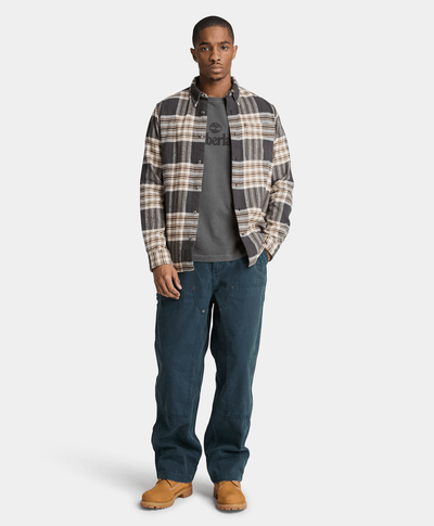 Playera de manga corta deslavada South Cabot para hombre, Verde