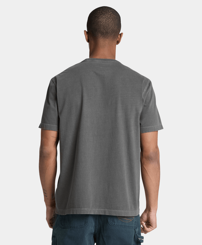 Playera de manga corta deslavada South Cabot para hombre, Verde